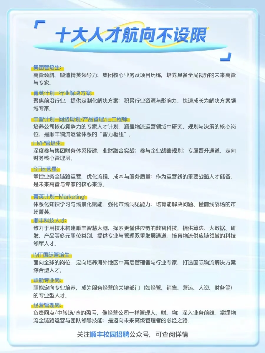 顺丰官宣！加入「校招看见行动」🔥