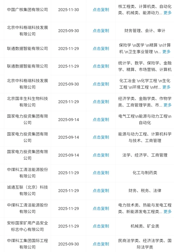北京市秋招一定要去的央国企！