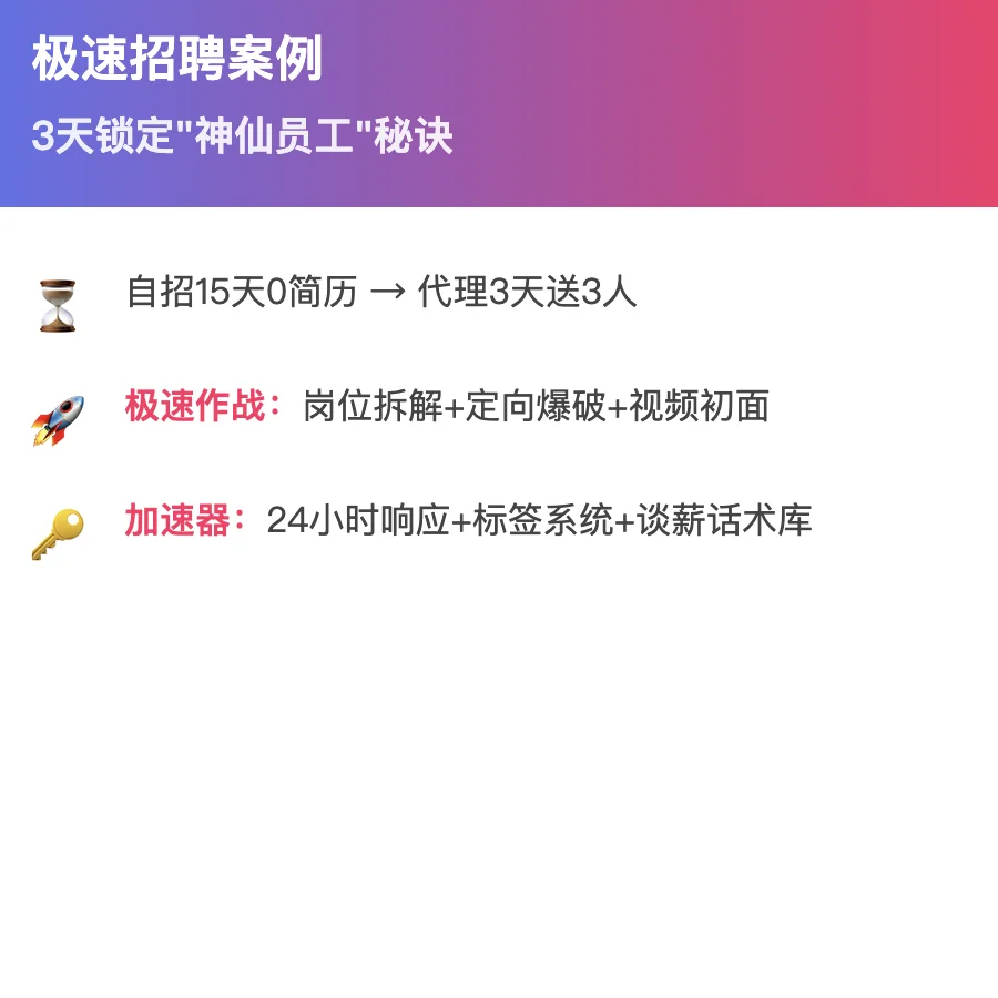 3天锁定神仙员工？代招实战揭秘