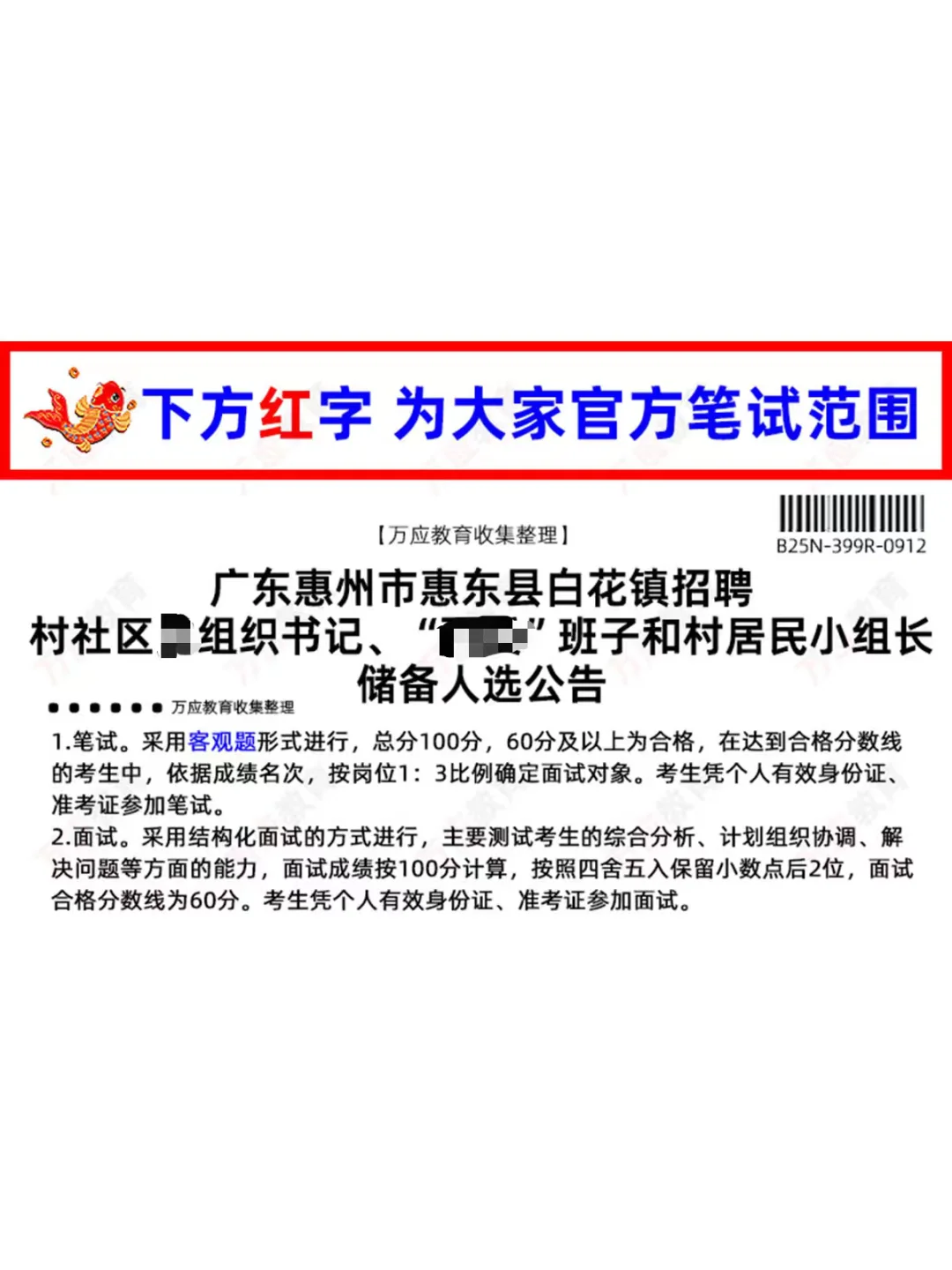 2025广东惠州惠东县白花镇招聘村级后备干部