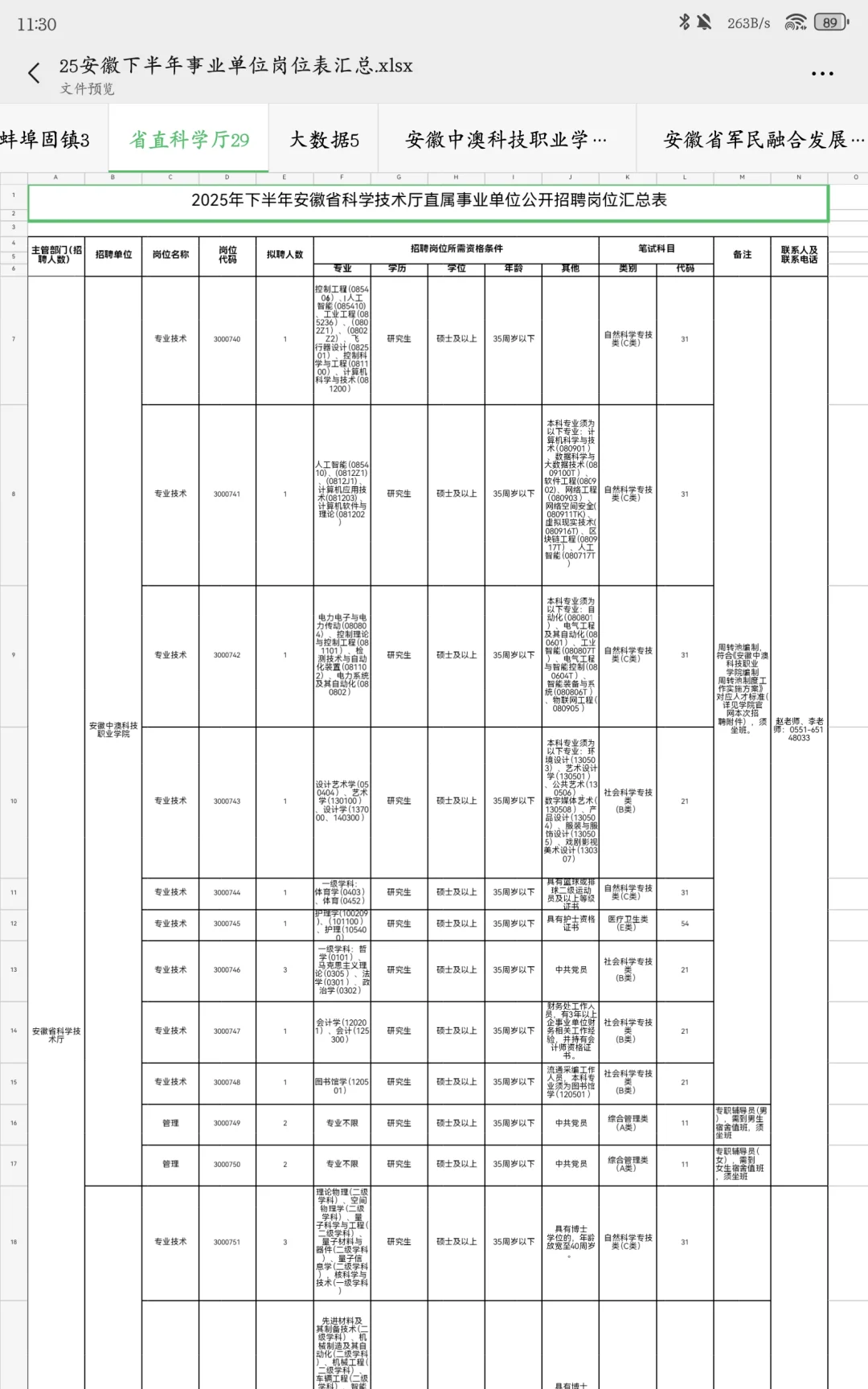 25安徽下半年事业单位联考明天9.15报名➡️