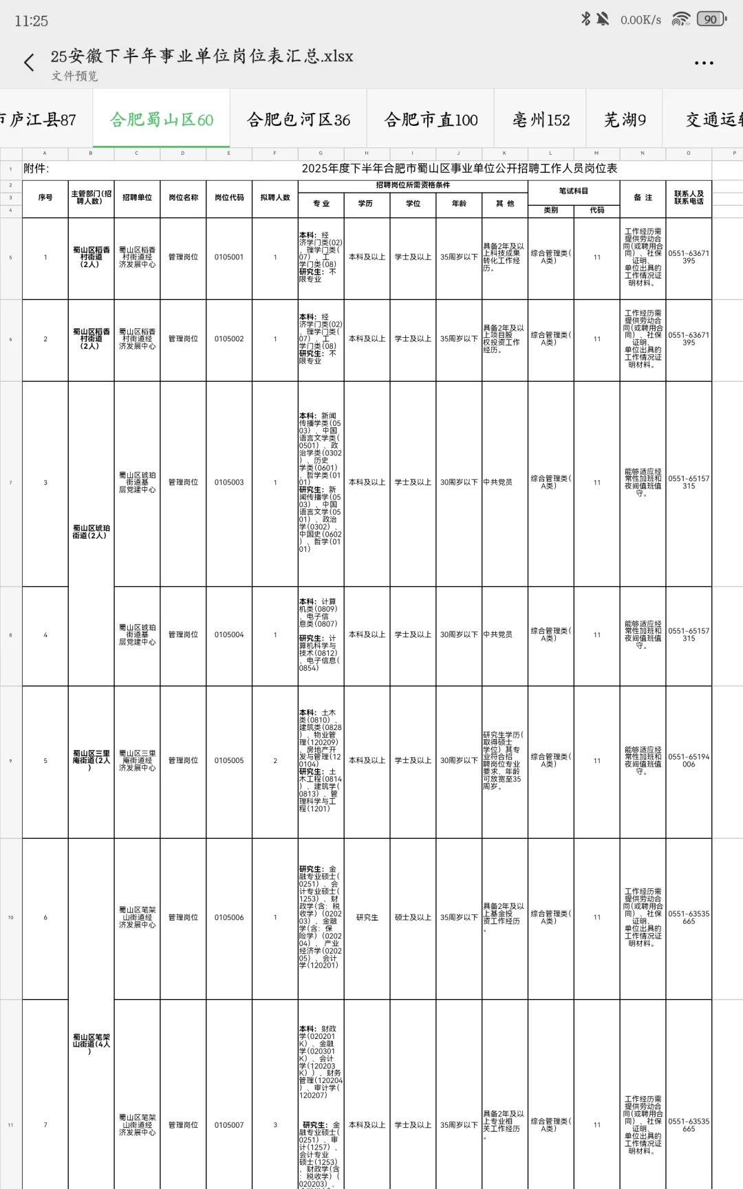 25安徽下半年事业单位联考明天9.15报名➡️