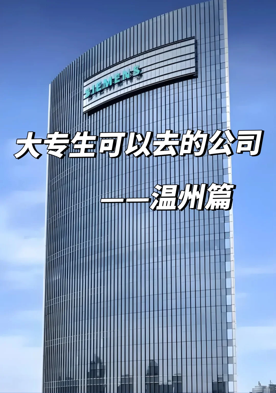 大专生可以去的公司——温州篇