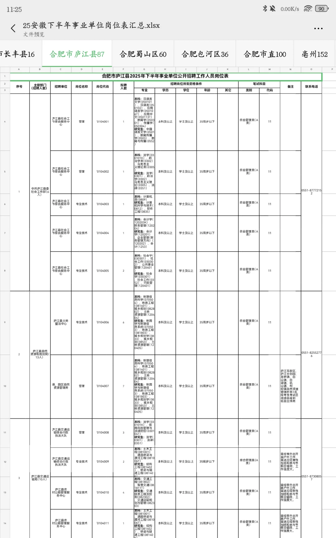 25安徽下半年事业单位联考明天9.15报名➡️