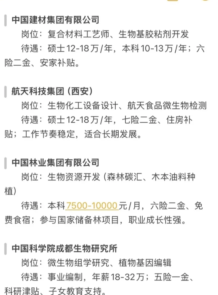 9月份生物类秋招可投央国企！！！