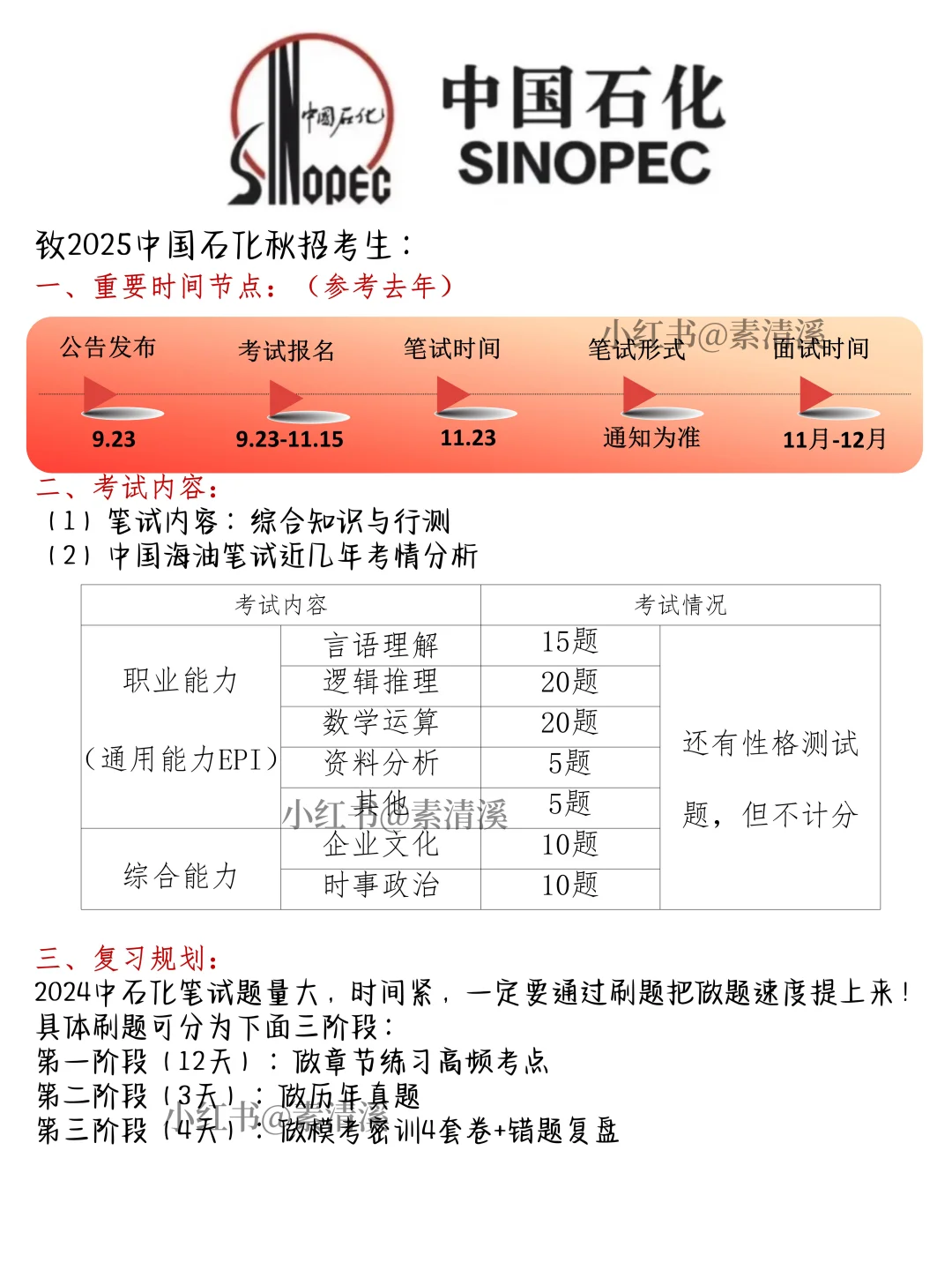 中石化秋招会惩罚每一个不看通知的懒人😂