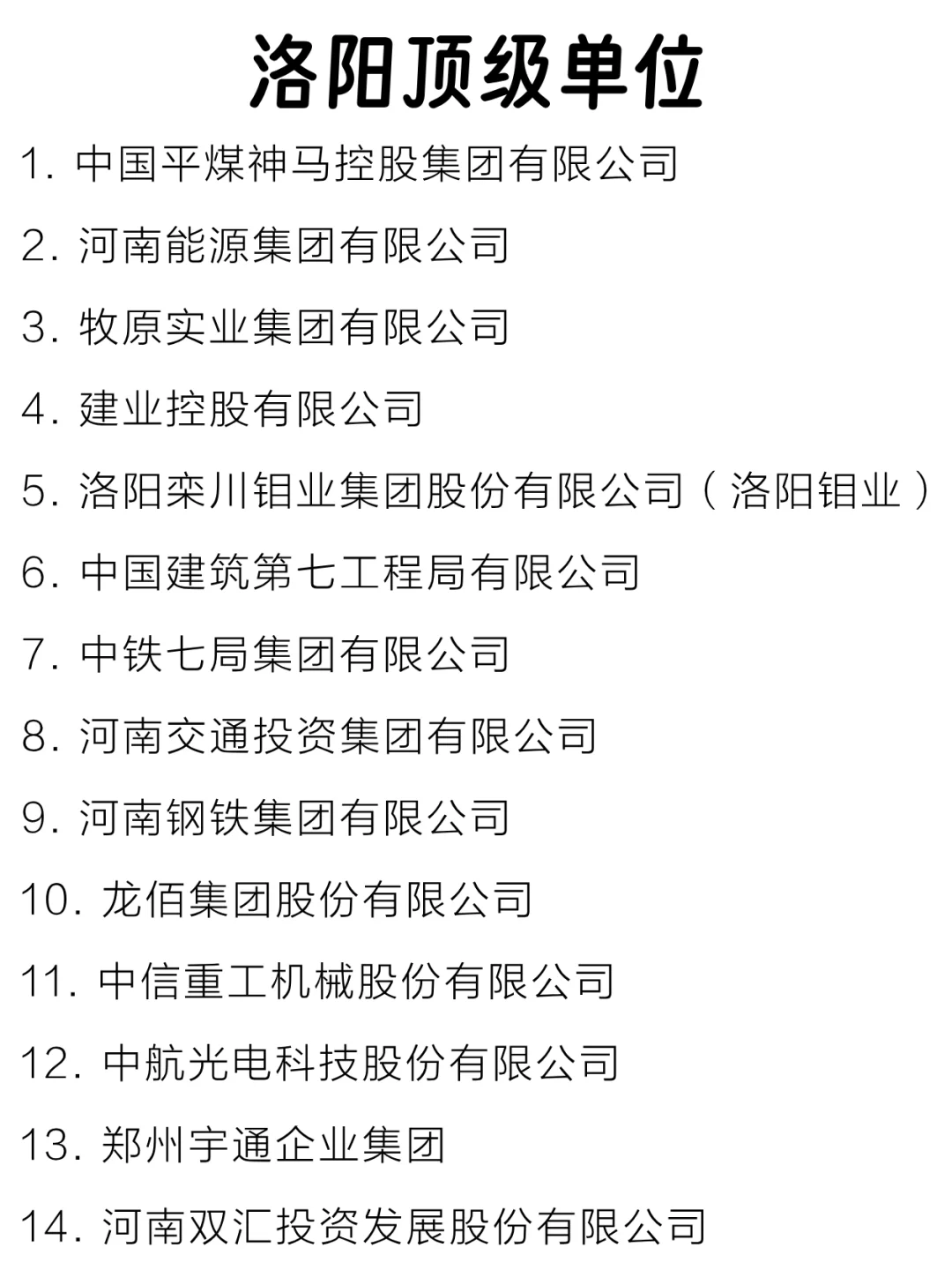 洛阳顶级单位盘点来啦～