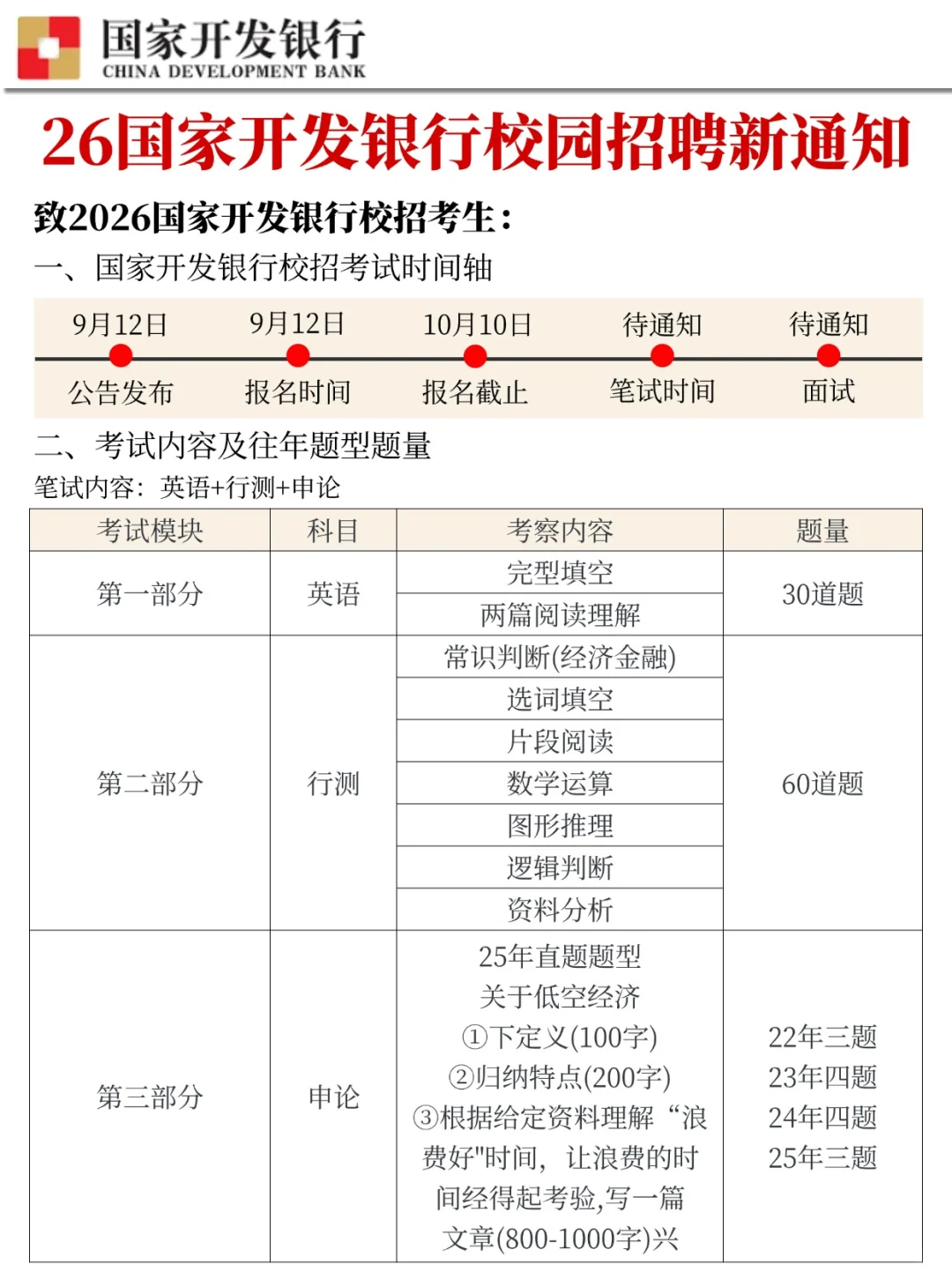 26国家开发银行校招会惩罚每个不看公告的人