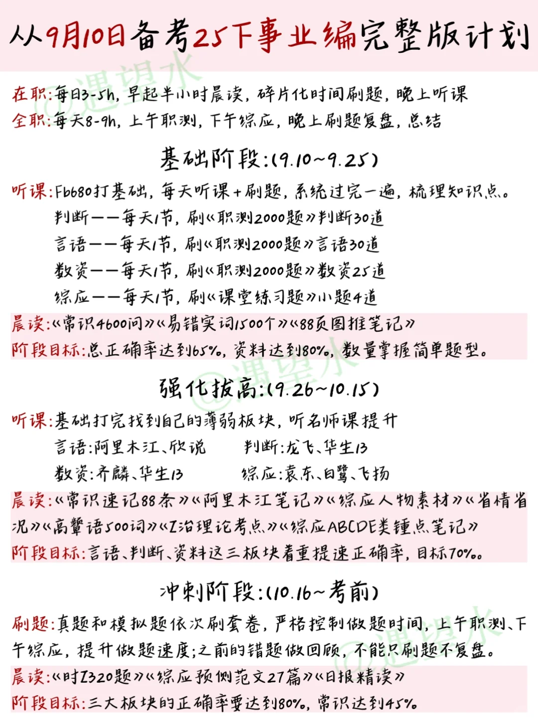 9.10后再准备事业编，我的建议是（零基础版