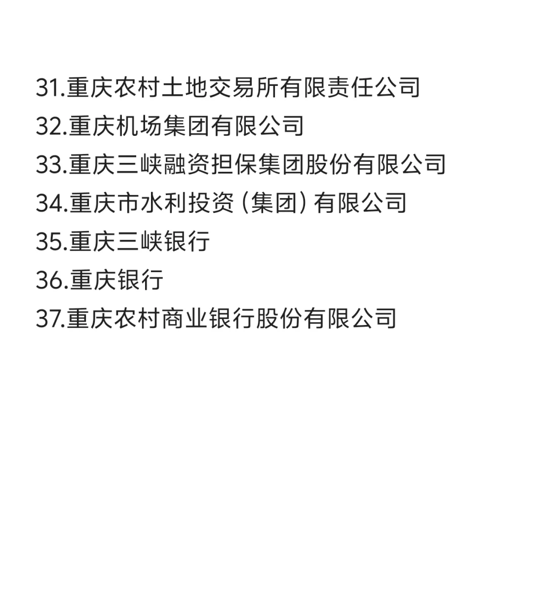 一定要去的重庆央国企