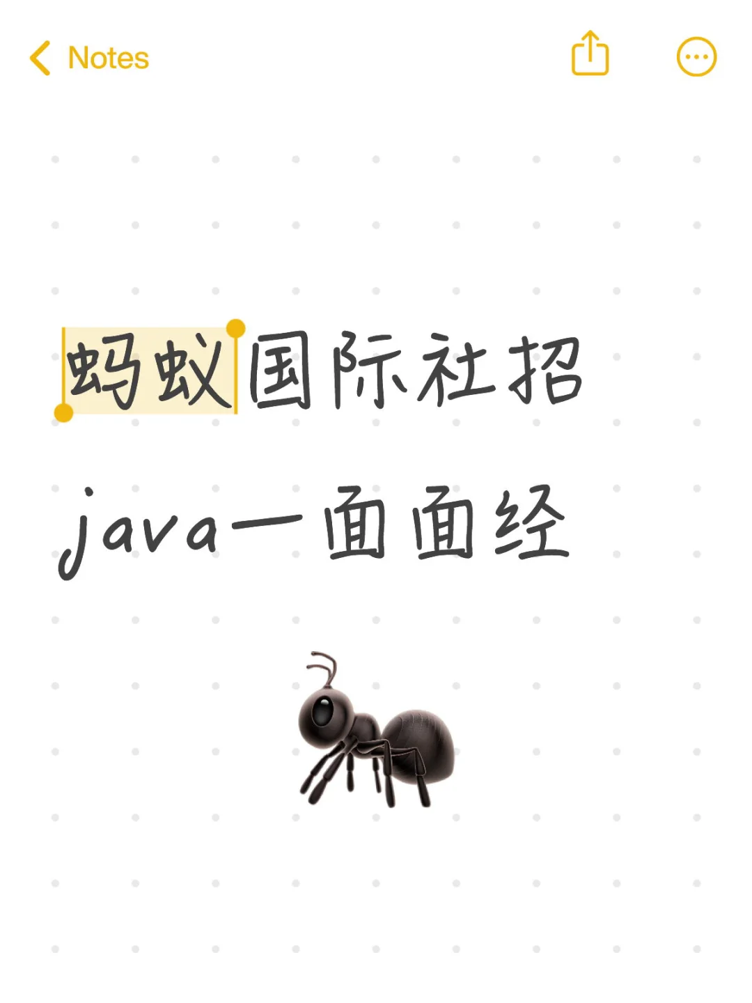 蚂蚁国际社招java一面面经