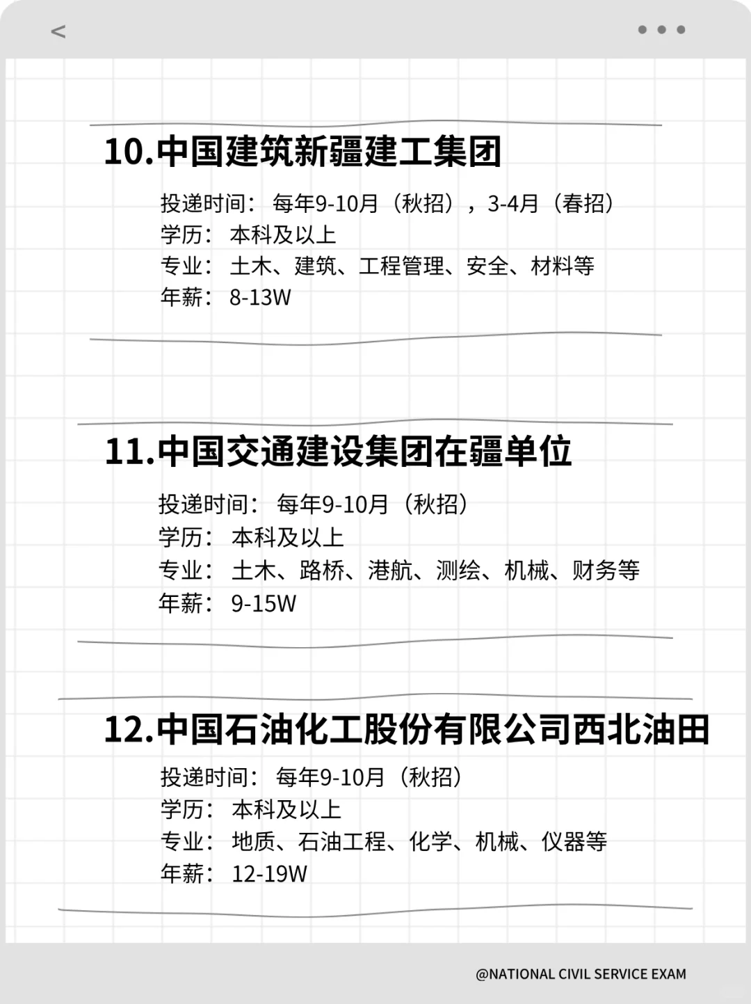 新疆的十五个应届生可投央国企！！