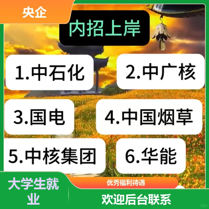 央企招聘管理热情诚信