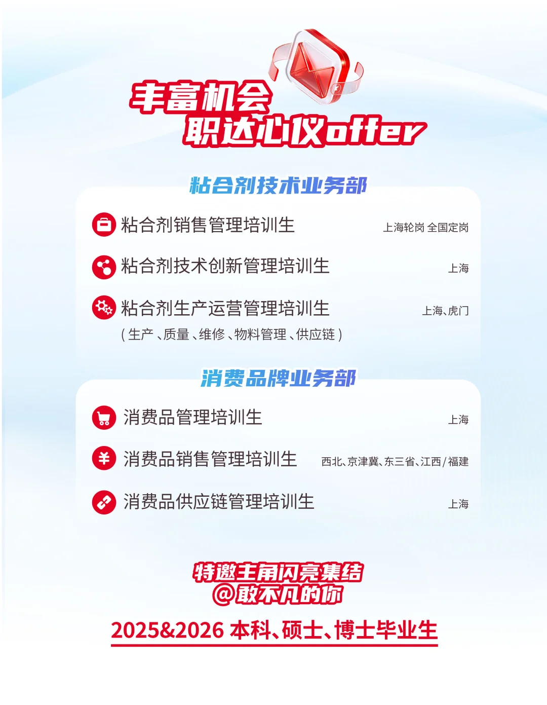 汉高2026届校园招聘正式启动！