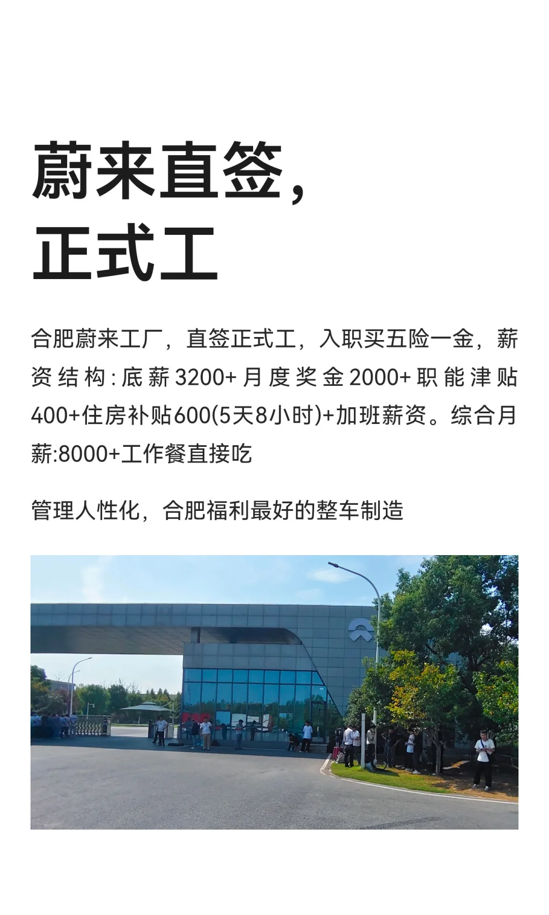 蔚来直签，正式工