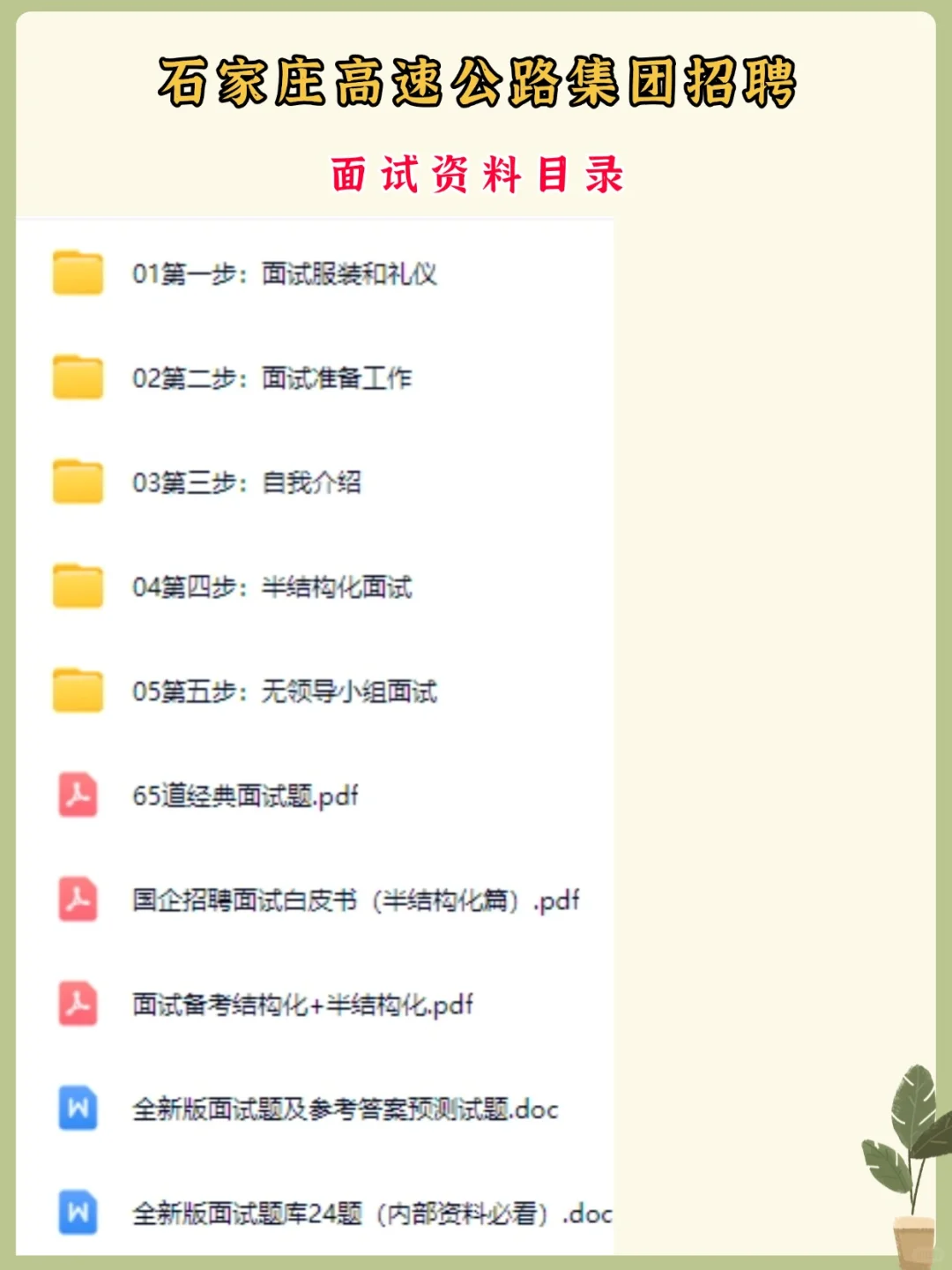 石家庄交投高速公路集团招人啦！附备考资料