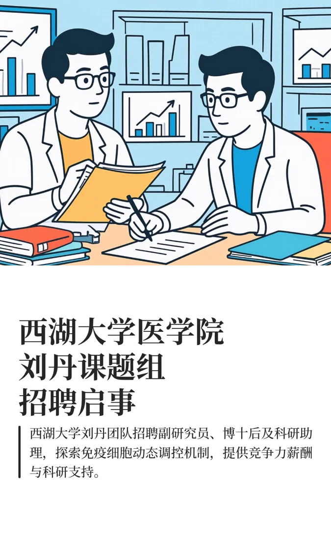 西湖大学医学院刘丹课题组招聘启事