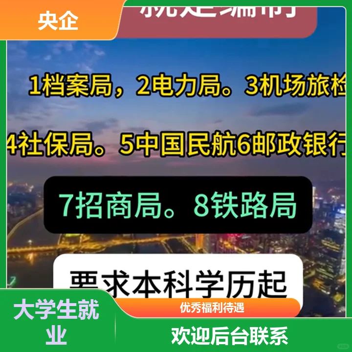 央企招聘管理热情诚信