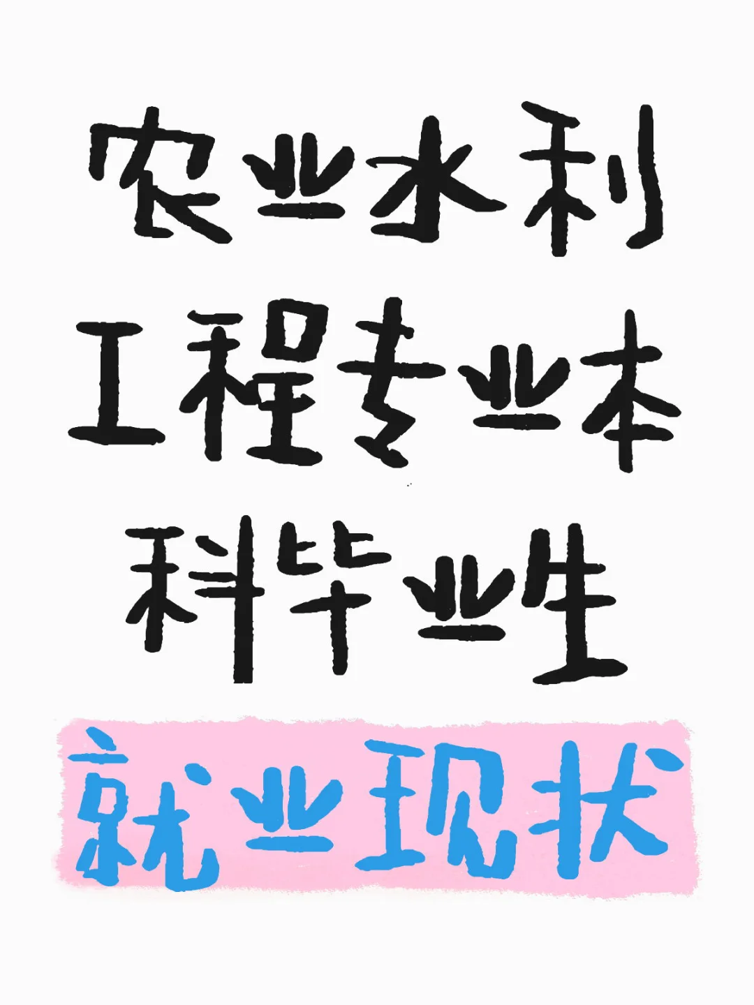 农业水利工程专业本科毕业生就业现状
