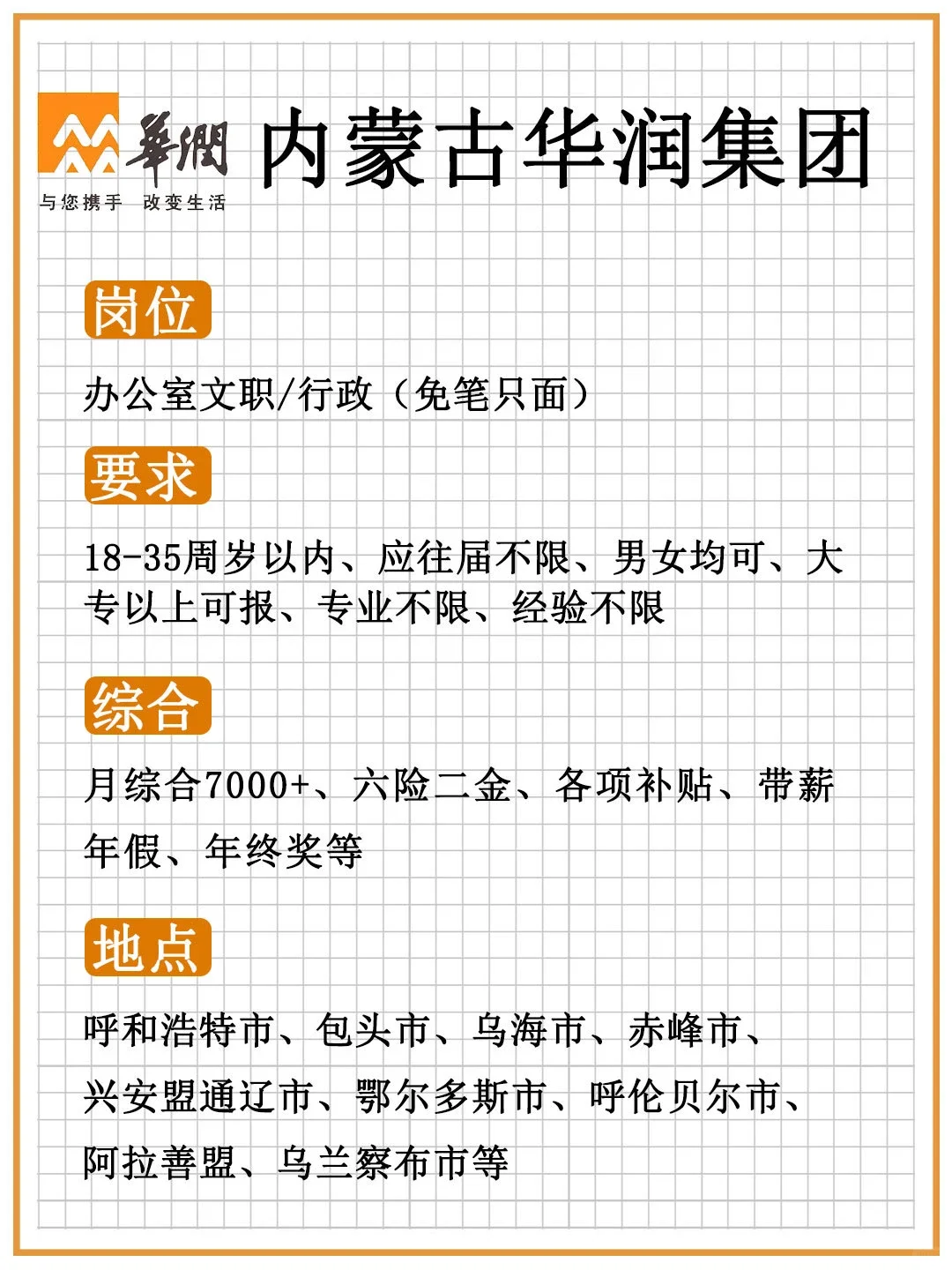 看这里！内蒙好工作❗不辞不退投就中❗❗
