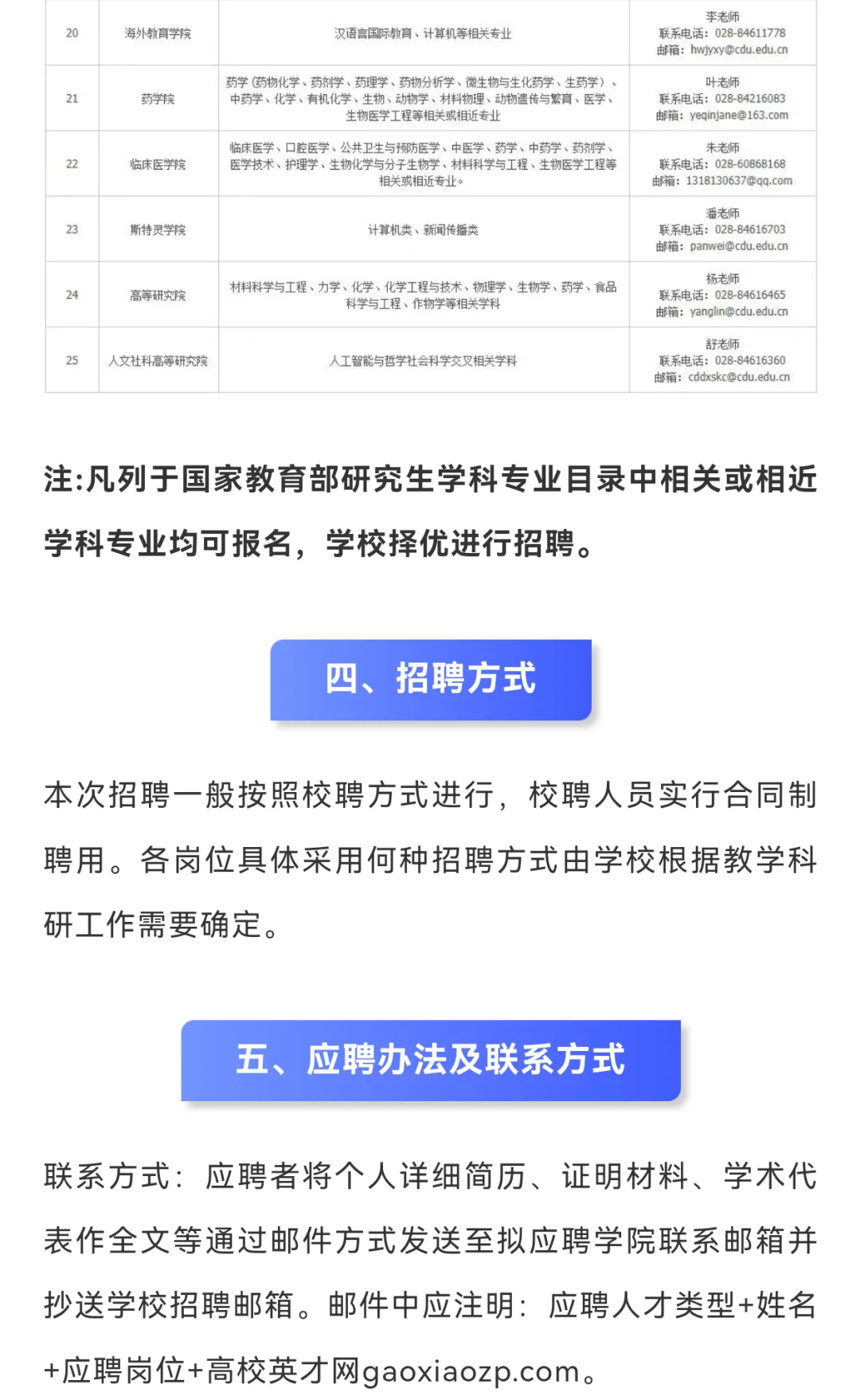 高校招聘｜成都大学2025年人才招聘启事