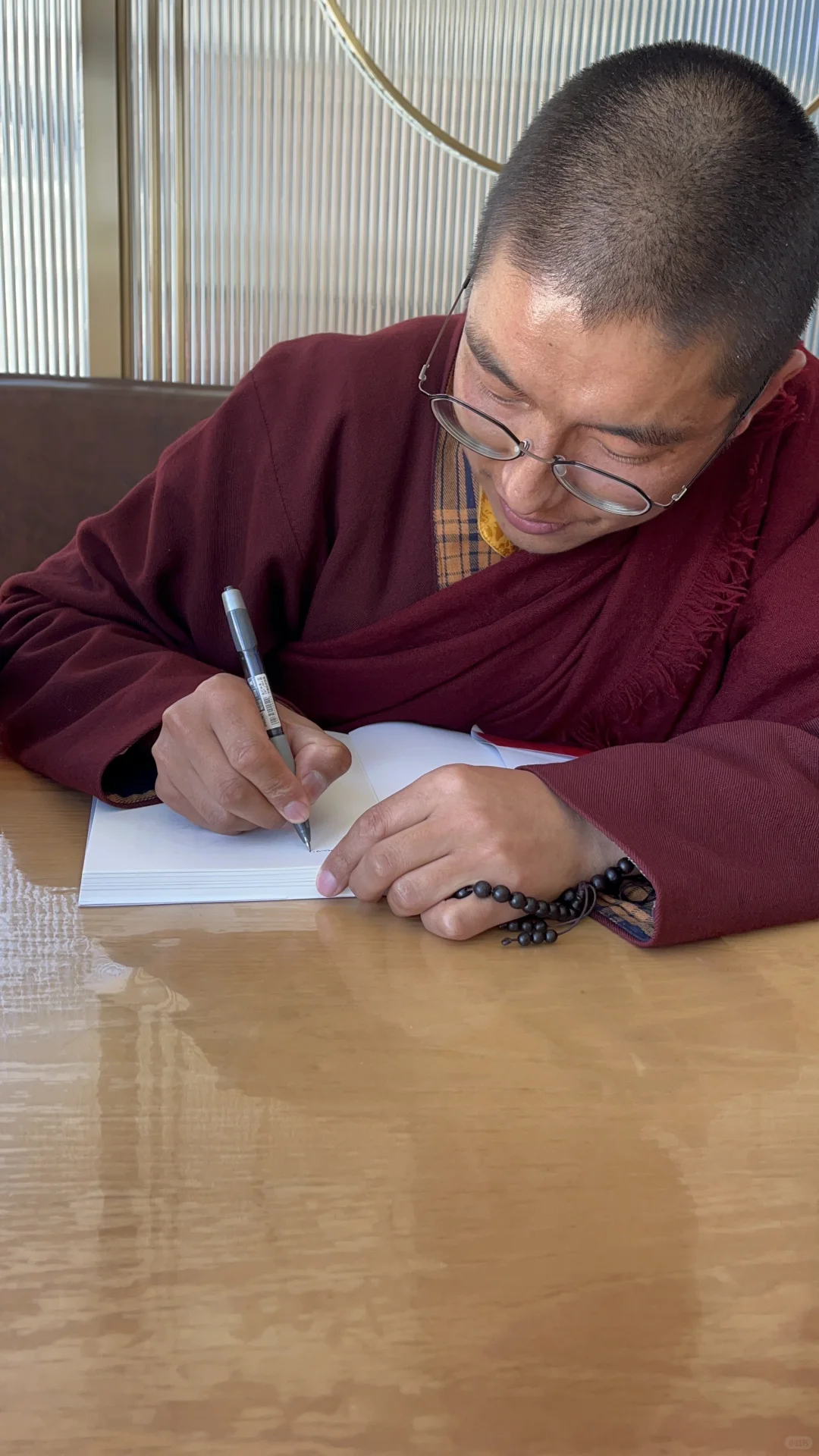 和僧人网友见面了