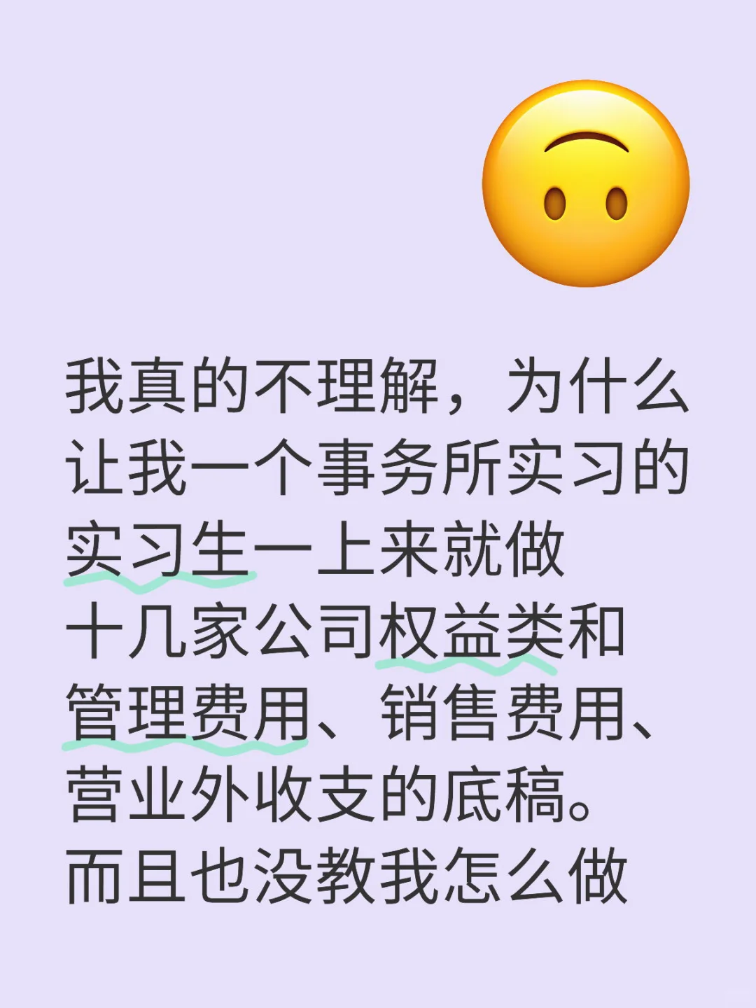 审计实习生做底稿？？我请问？
