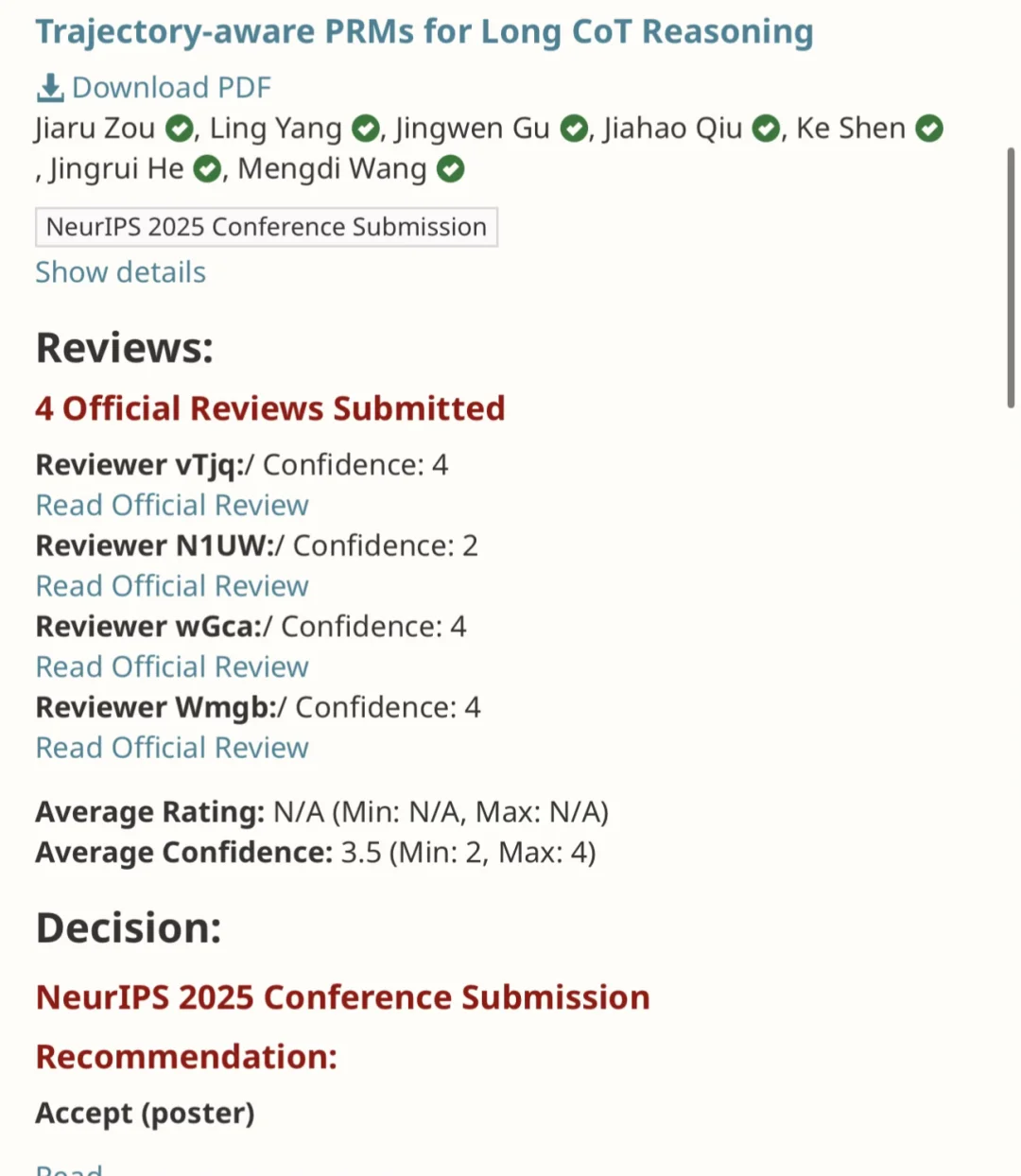 NeurIPS +5篇 Spotlight +2篇