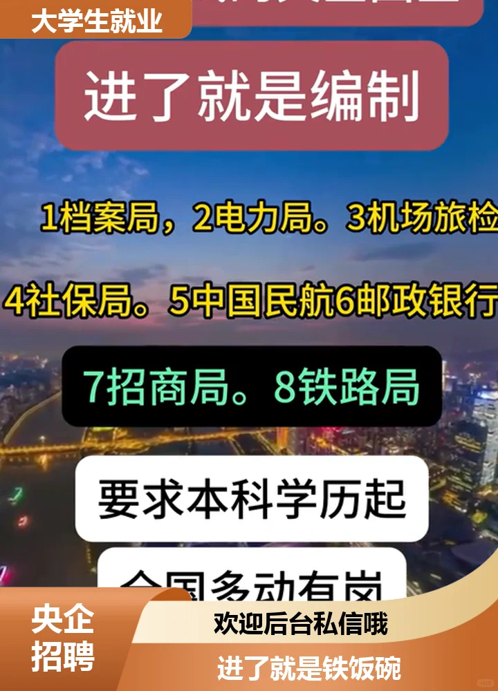 央企招聘渠道可靠性强