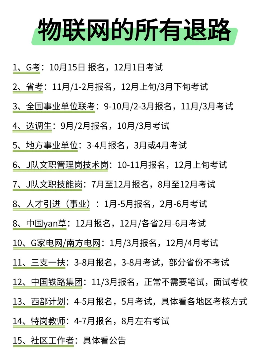 属于物联网的所有退路来啦！！