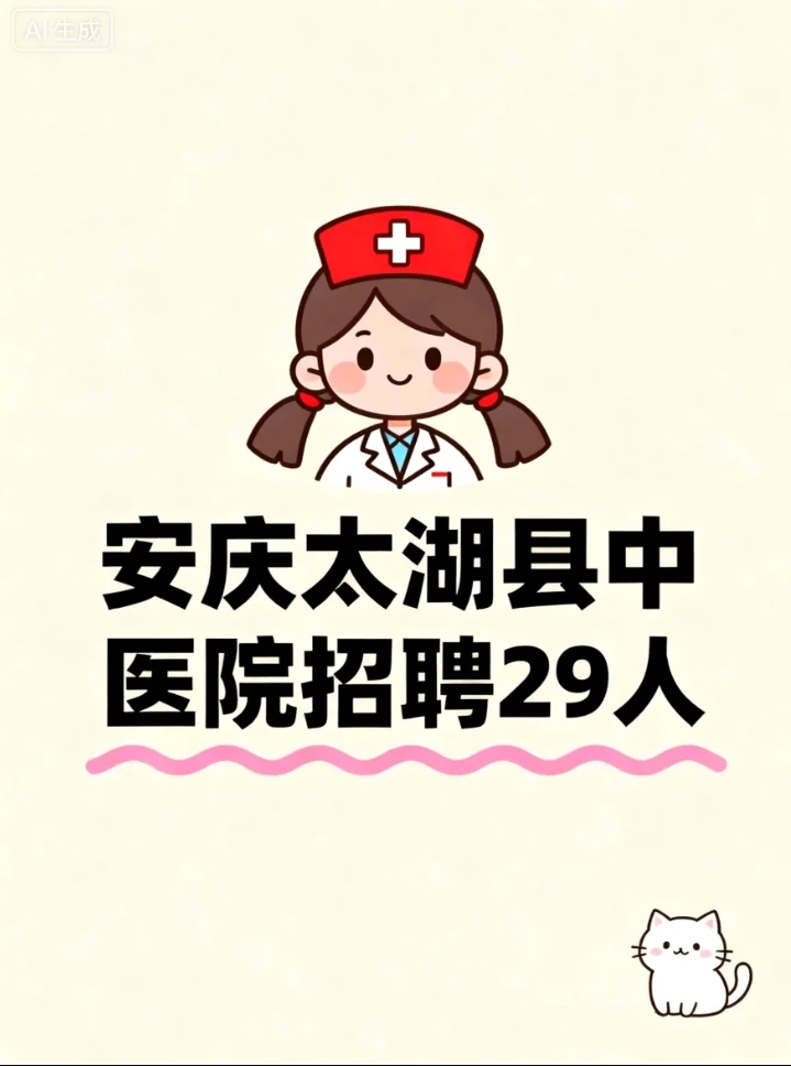 安庆太湖县中医院招聘29人🤗