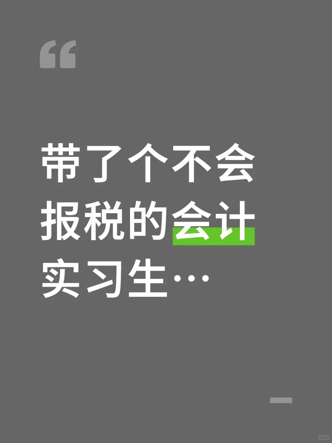 带了个不会报税的会计实习生