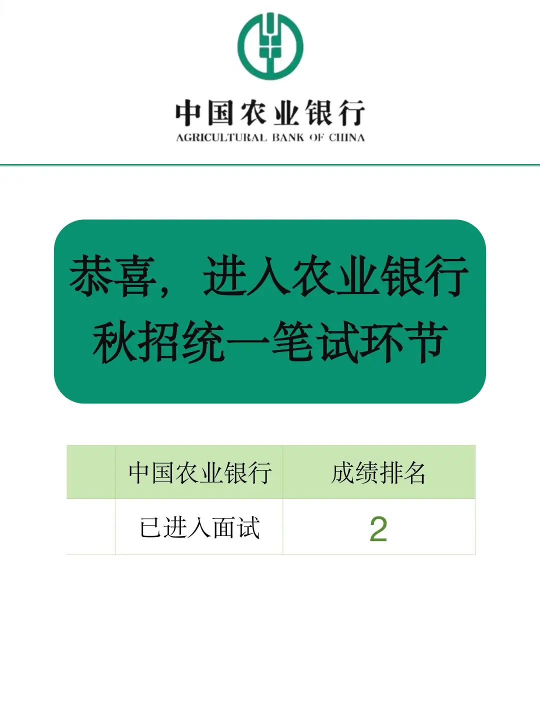 官宣已确定，26农行笔试今年真的大放水