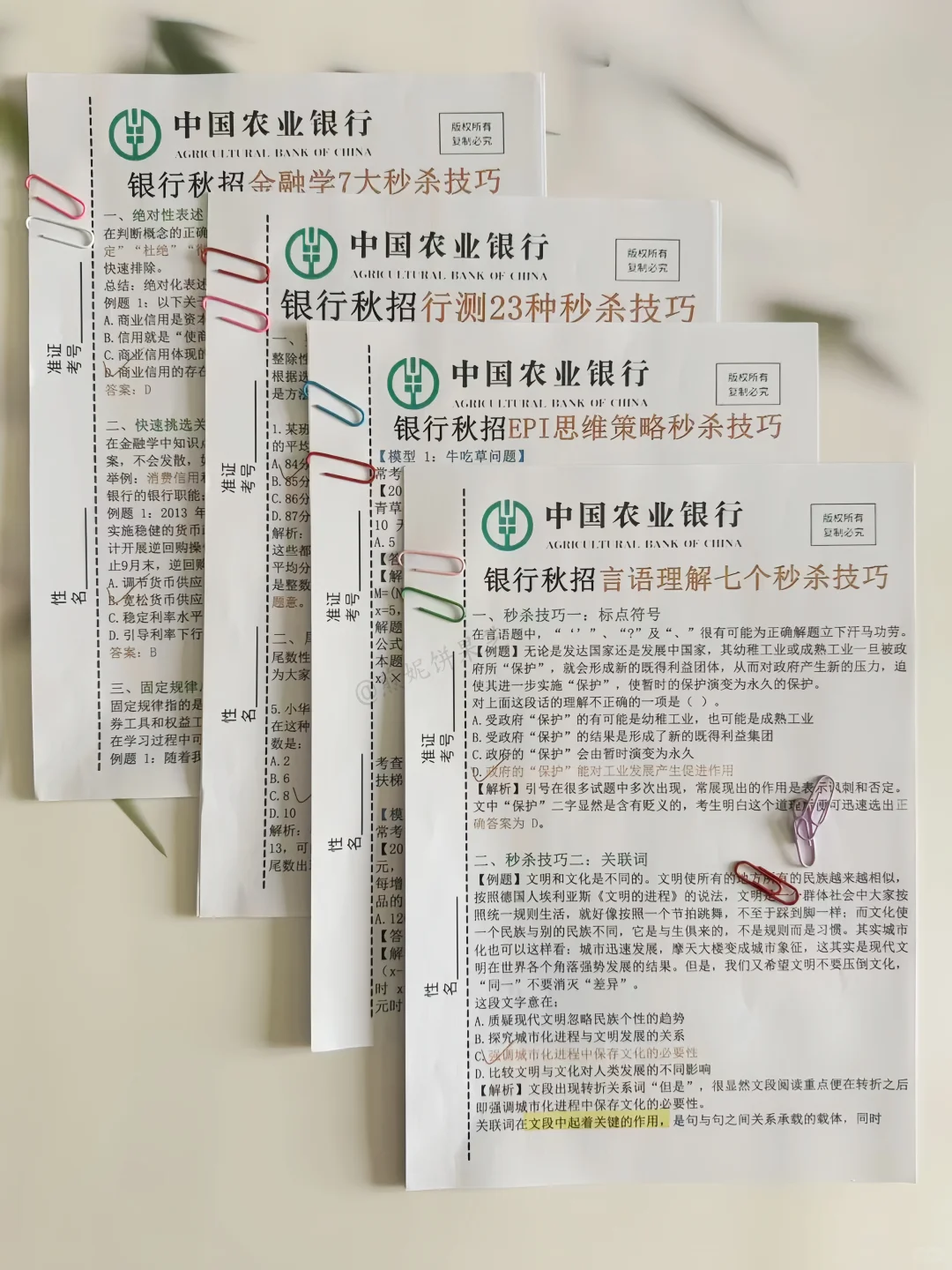 26农业银行秋招，今年是蕞简单的一年！