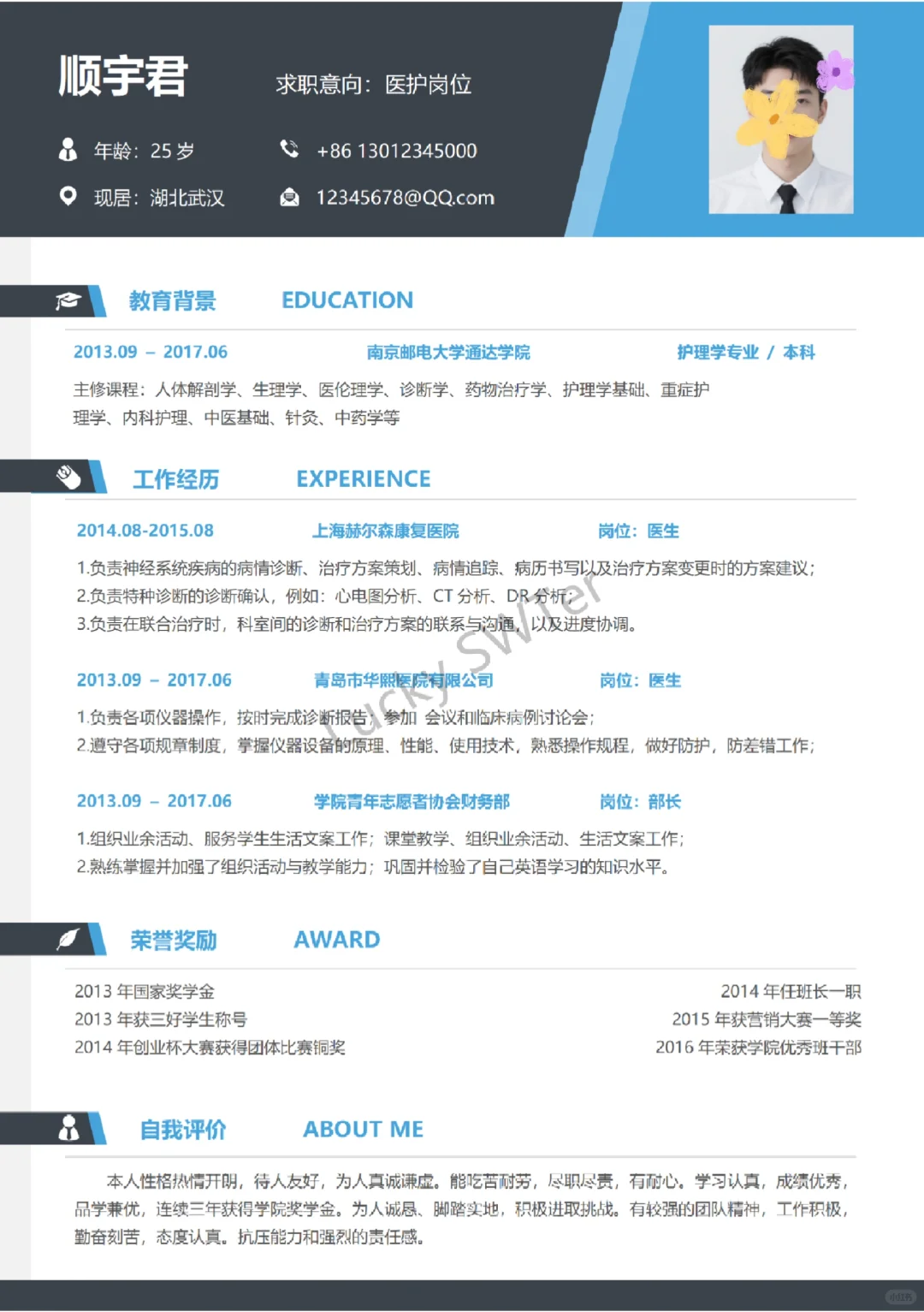 简历模板可直接编辑