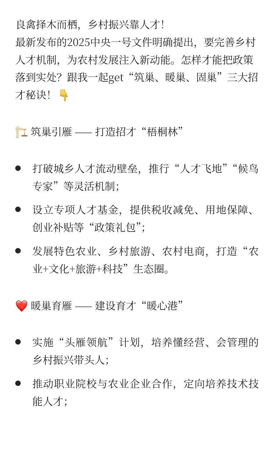 2025中央一号文件解读｜乡村振兴人才政策干