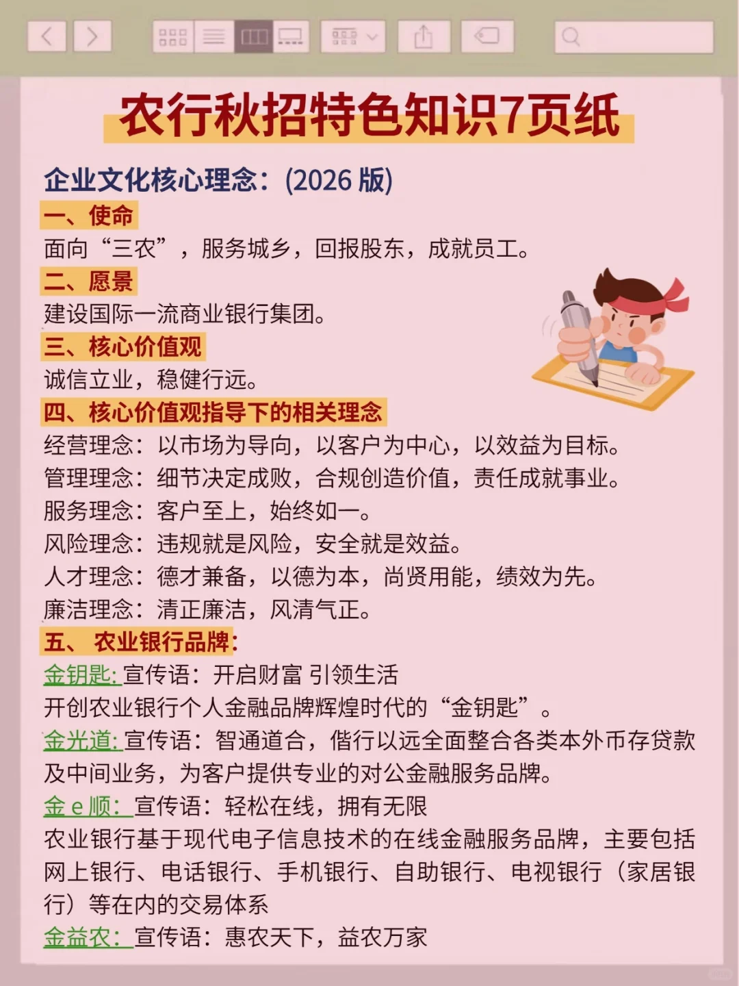 9月了，农行秋招来不及的参考一下我的强度