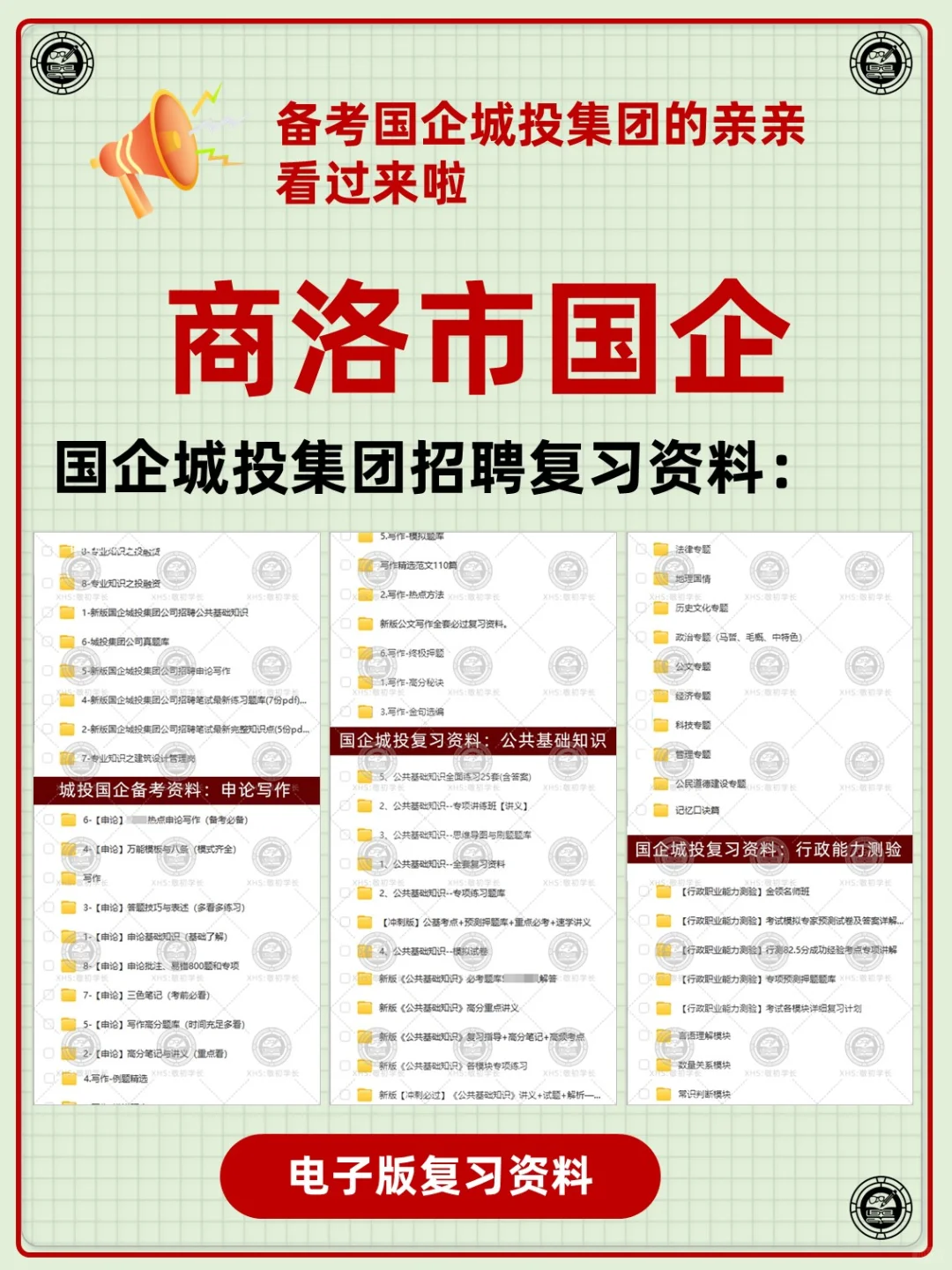 陕西省商洛市国企城投集团招聘考试资料