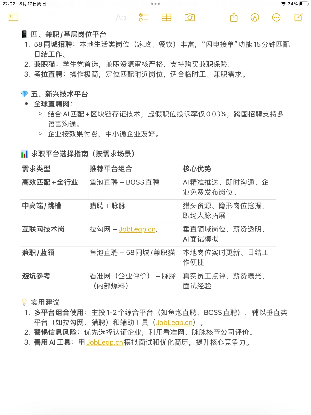 找工作渠道
