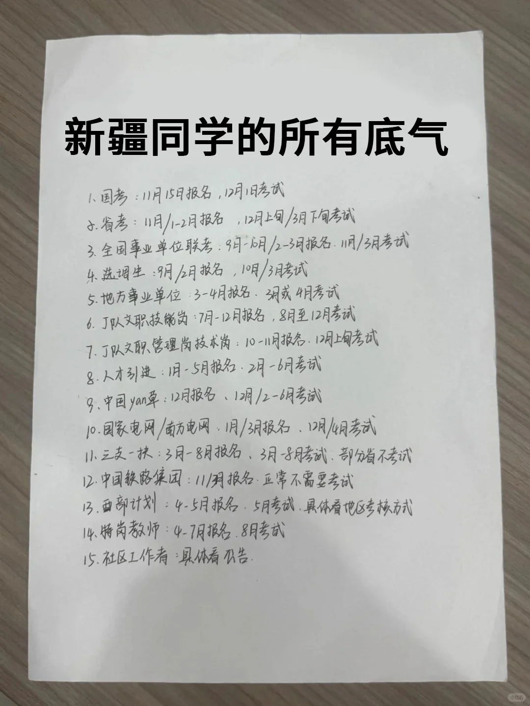 新疆同学的所有退路！！
