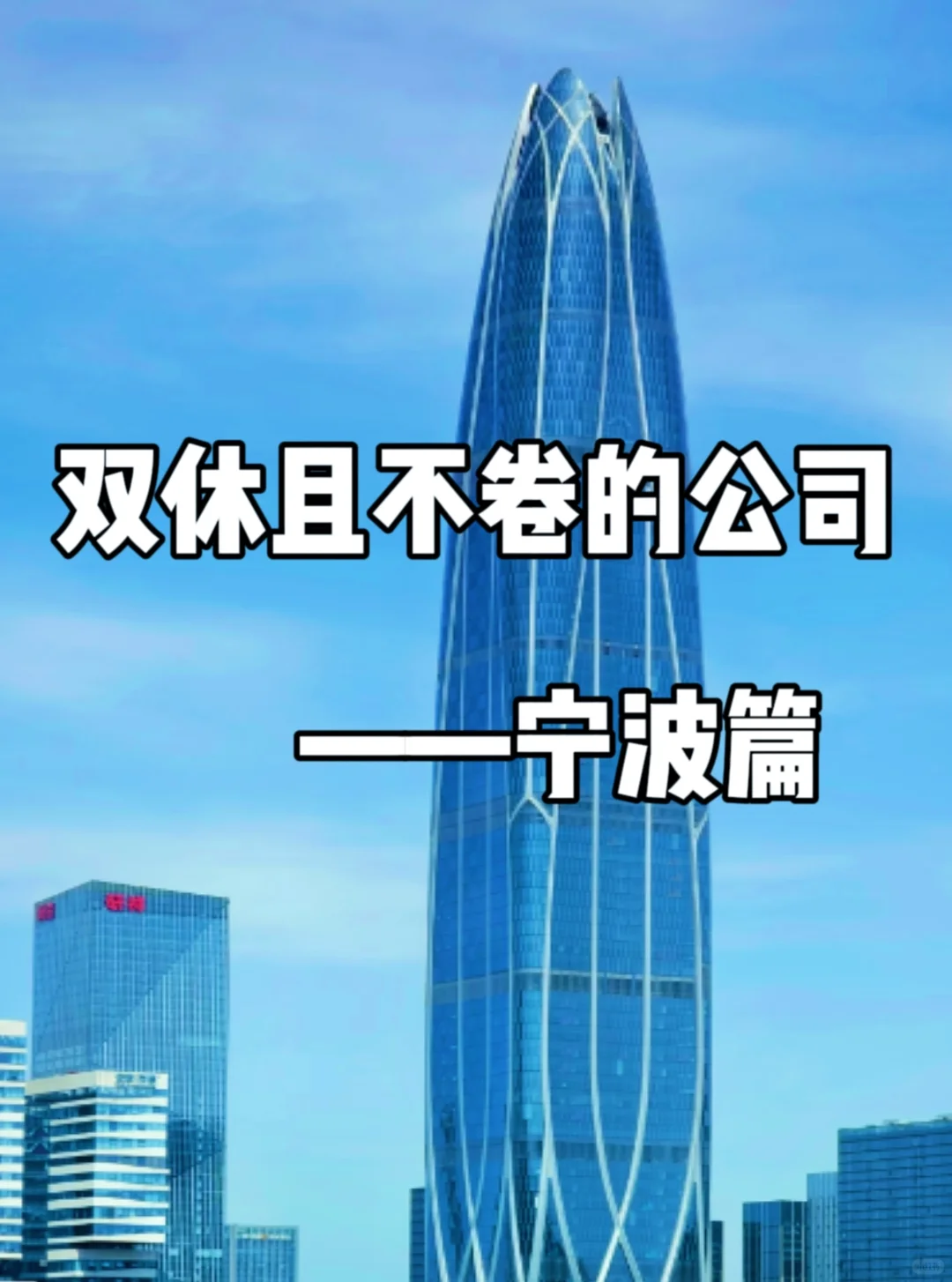 双休且不卷的公司:宁波篇！