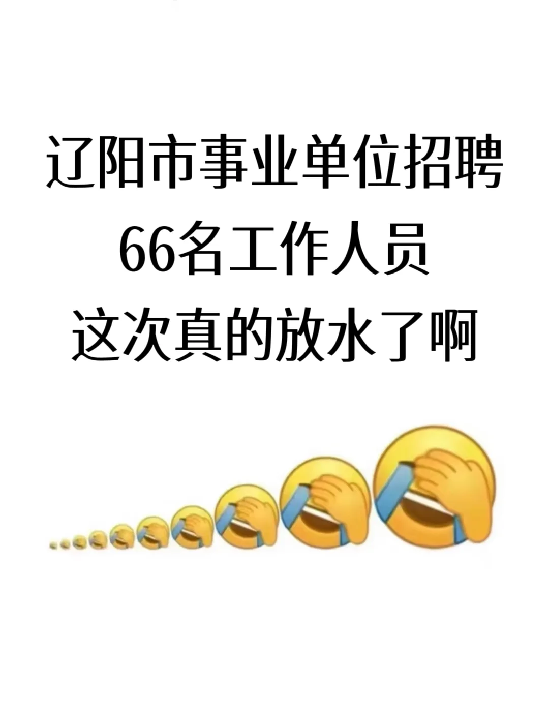 辽阳市事业单位招聘66人，这次真的放水了啊
