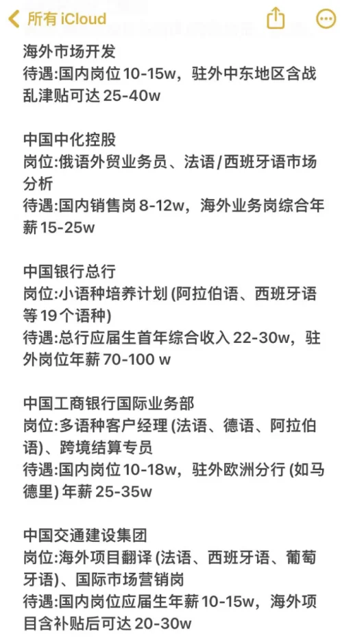 小语种专业必投央国企——秋招篇