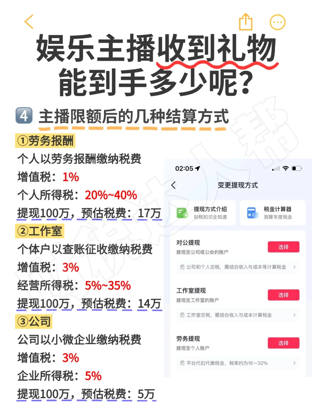 娱乐主播收到礼物能到手多少呢？