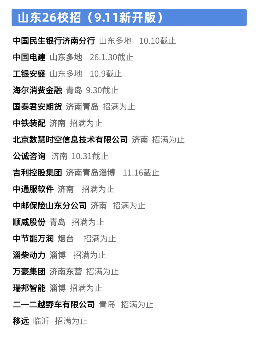 9.11 感觉今年山东秋招真的好缺人啊！🤔