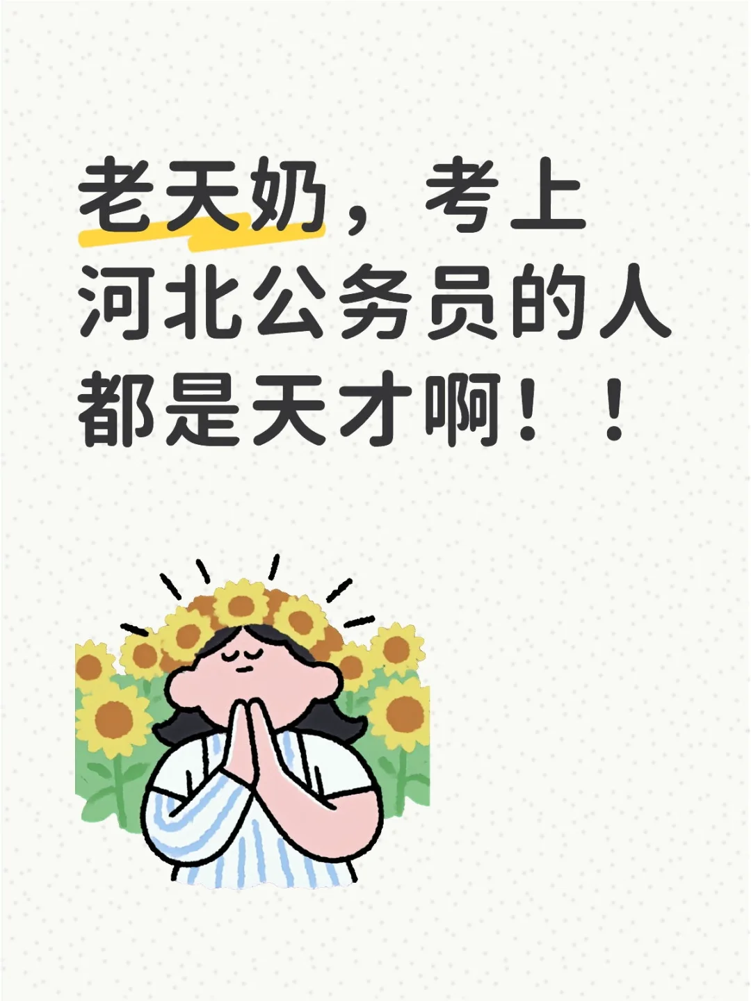 老天奶，考上河北公务员的人都是天才啊！！