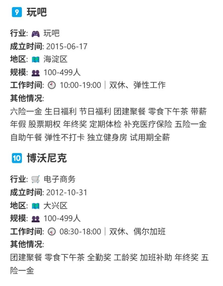 盘点那些北京小而美的双休公司