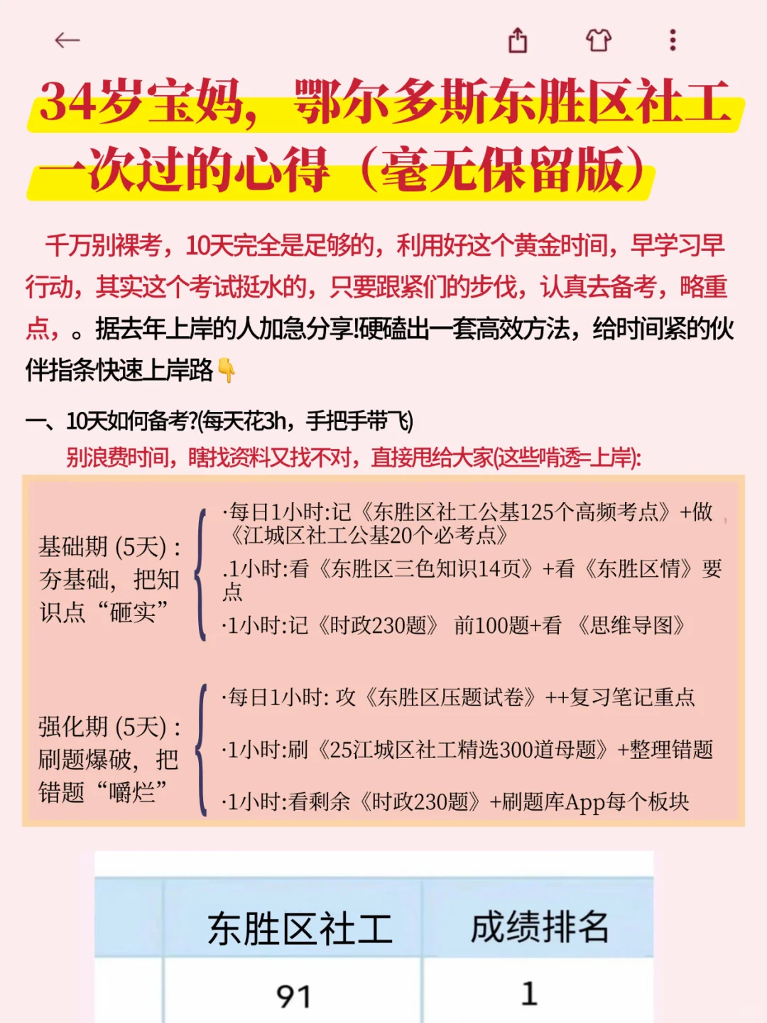 提醒一下鄂尔多斯东胜区社区招聘，背完85+