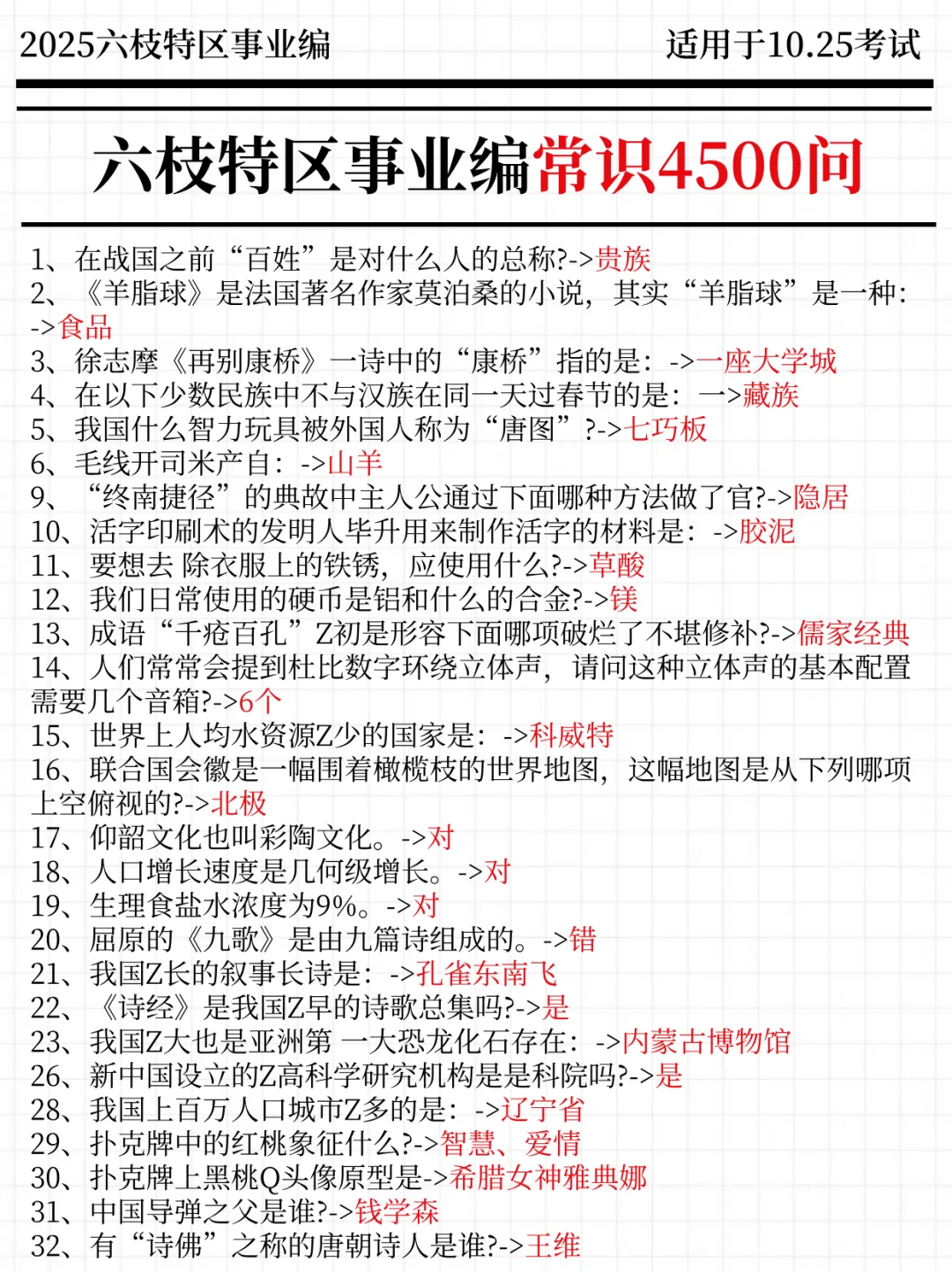 强调一下，10.25去参加六枝特区事业编的人