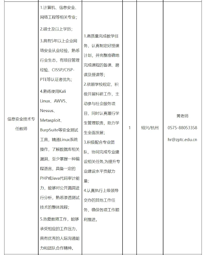 浙江邮电职业技术学院2025年招聘公告